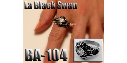 Ba-104, Bague La Black Swan acier inoxidable